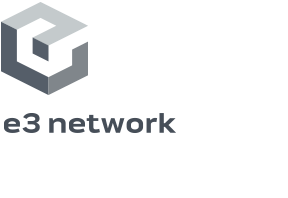 e3 network logo footer